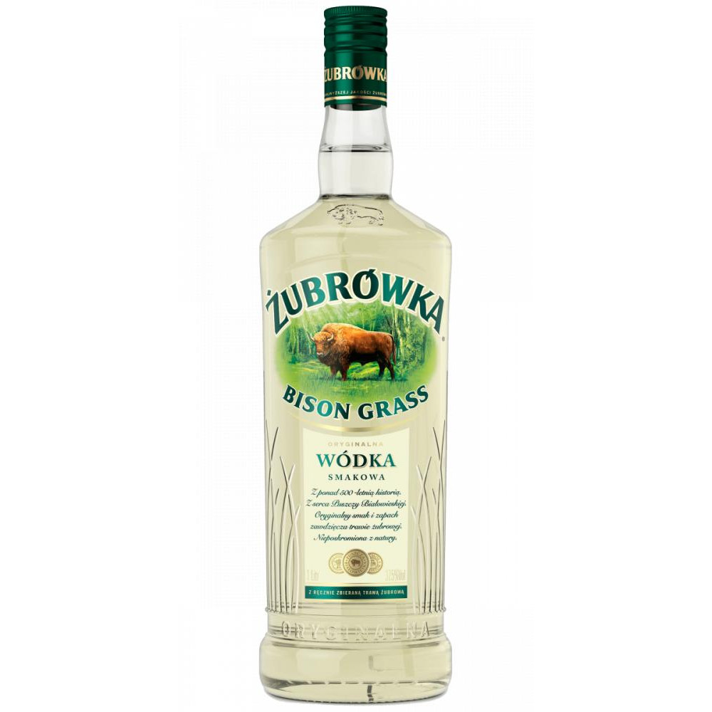 Zubrowka Горілка  Bison Grass 1 л 37.5% (5900343003711) - зображення 1