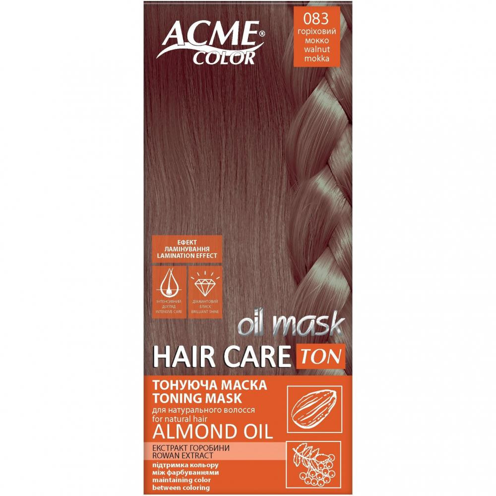 Acme color Тонуюча маска для волосся  Hair Care Ton oil mask, відтінок 083, горіховий мокко, 30 мл - зображення 1