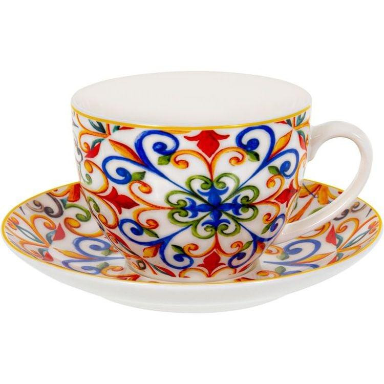 Lefard Чашка для чаю з блюдцем Сицилія 220мл 922-041 - зображення 1