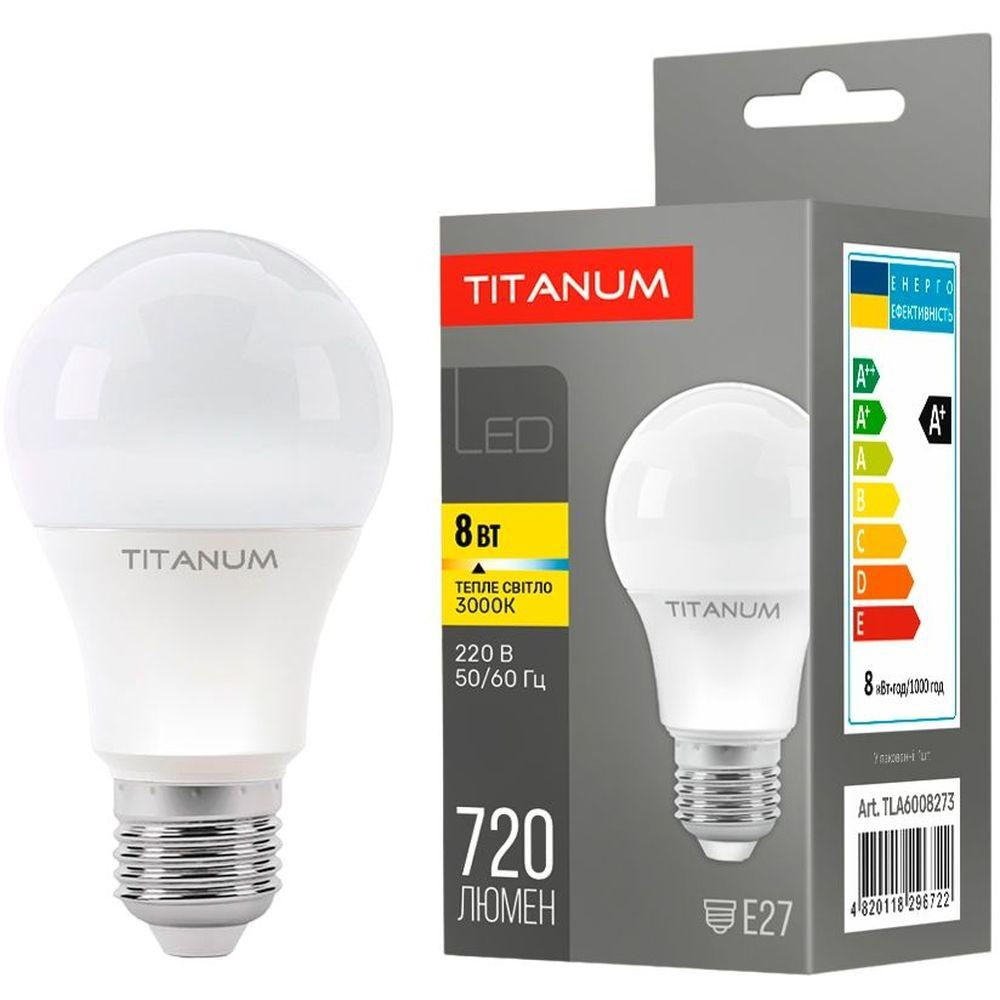 TITANUM LED A60 8W E27 3000K (TLA6008273) - зображення 1