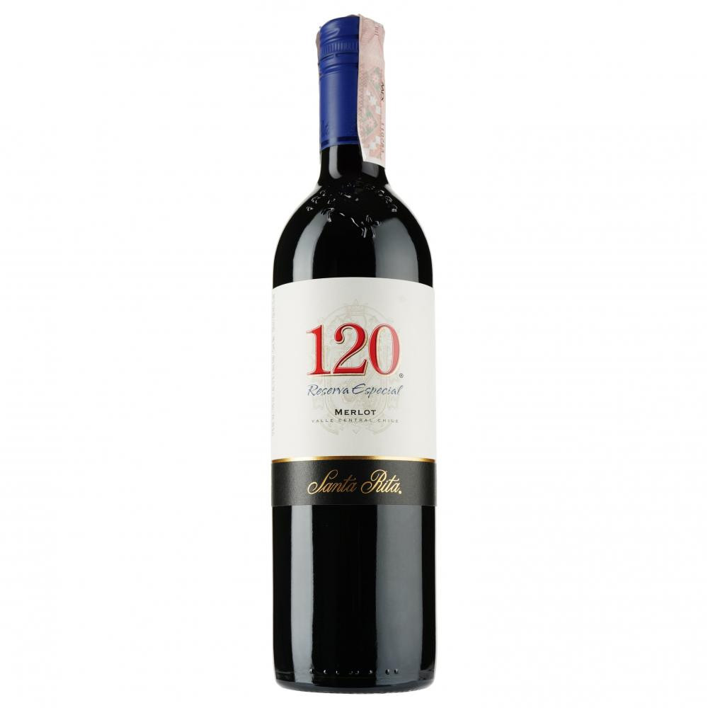 Santa Rita Вино  120 Merlot Reserva Especial D.O., червоне, сухе, 13,5%, 0,75 л (7804330341108) - зображення 1