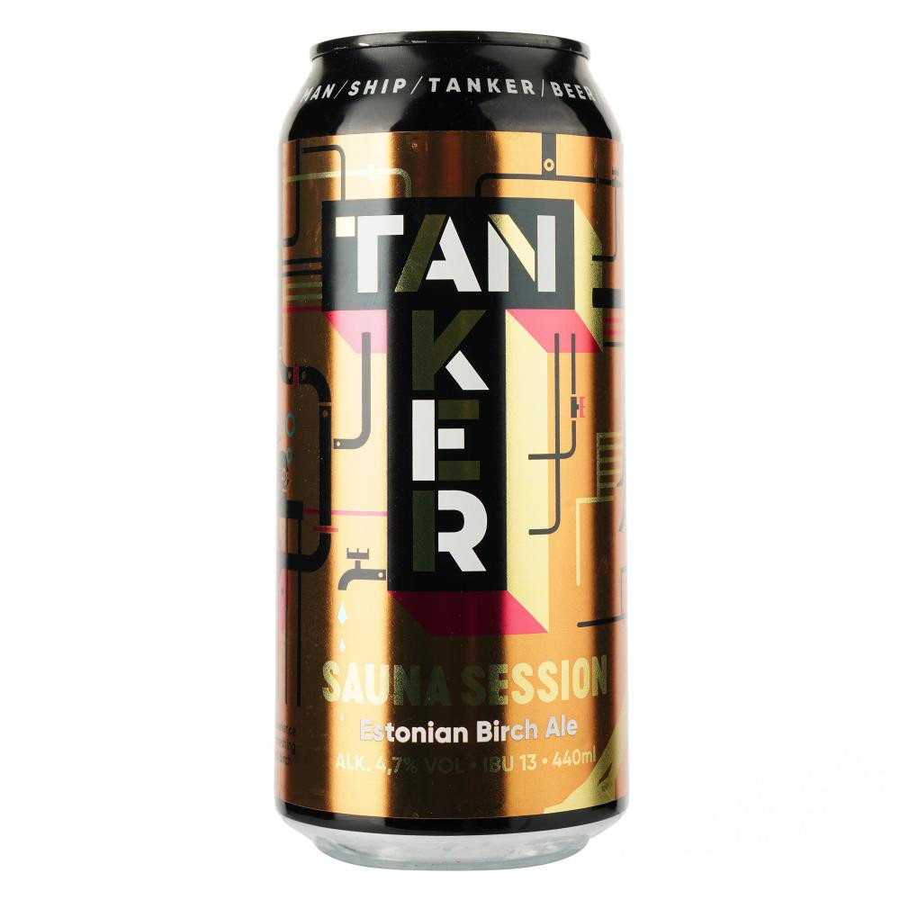 Tanker Пиво  Sauna Birch Ale, світле, 4,7%, з/б, 0,44 л (4744109019407) - зображення 1