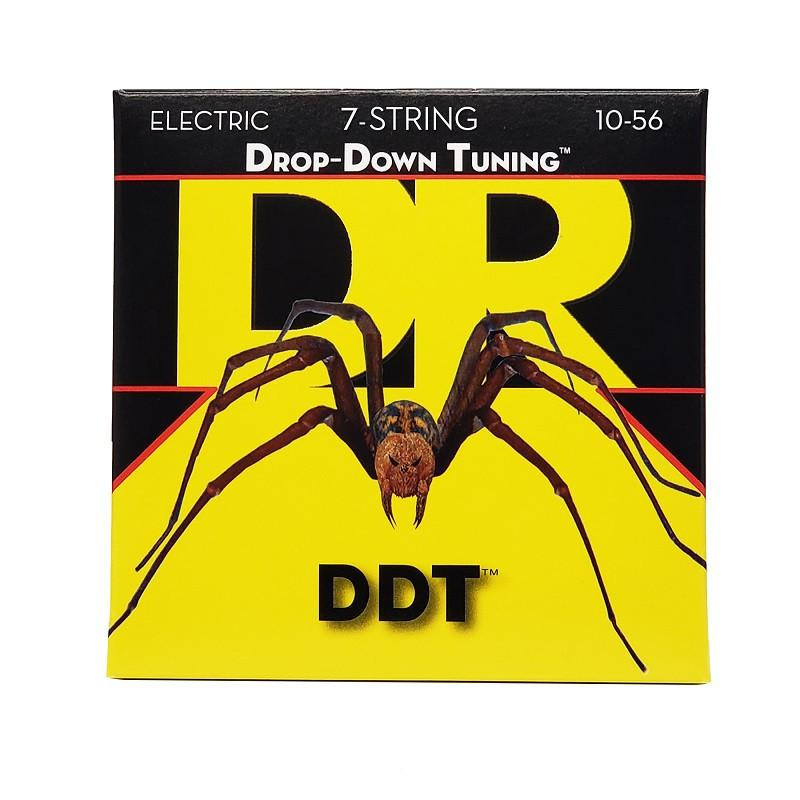 DR Струны для электрогитары  DDT7-10 Drop-Down Tuning Nickel Plated Medium Electric 7-Strings 10/56 - зображення 1