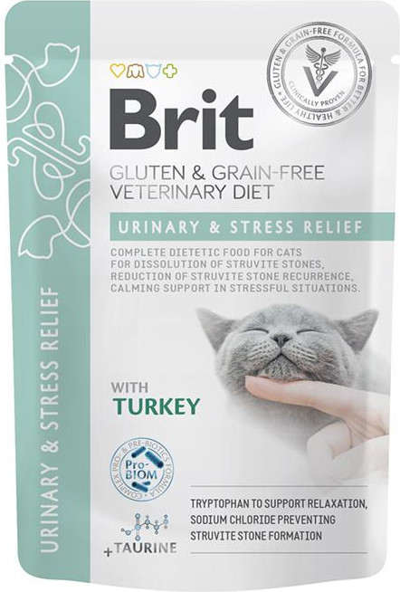 Brit Veterinary Diet Cat Urinary & Stress Relief 85 г (101117_1) - зображення 1