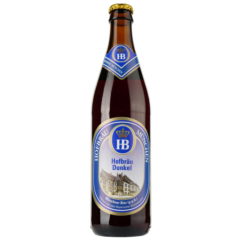 Hofbrau Пиво  Dunkel, темне, фільтроване, 5,5%, 0,5 л (679101) (4005686003198) - зображення 1