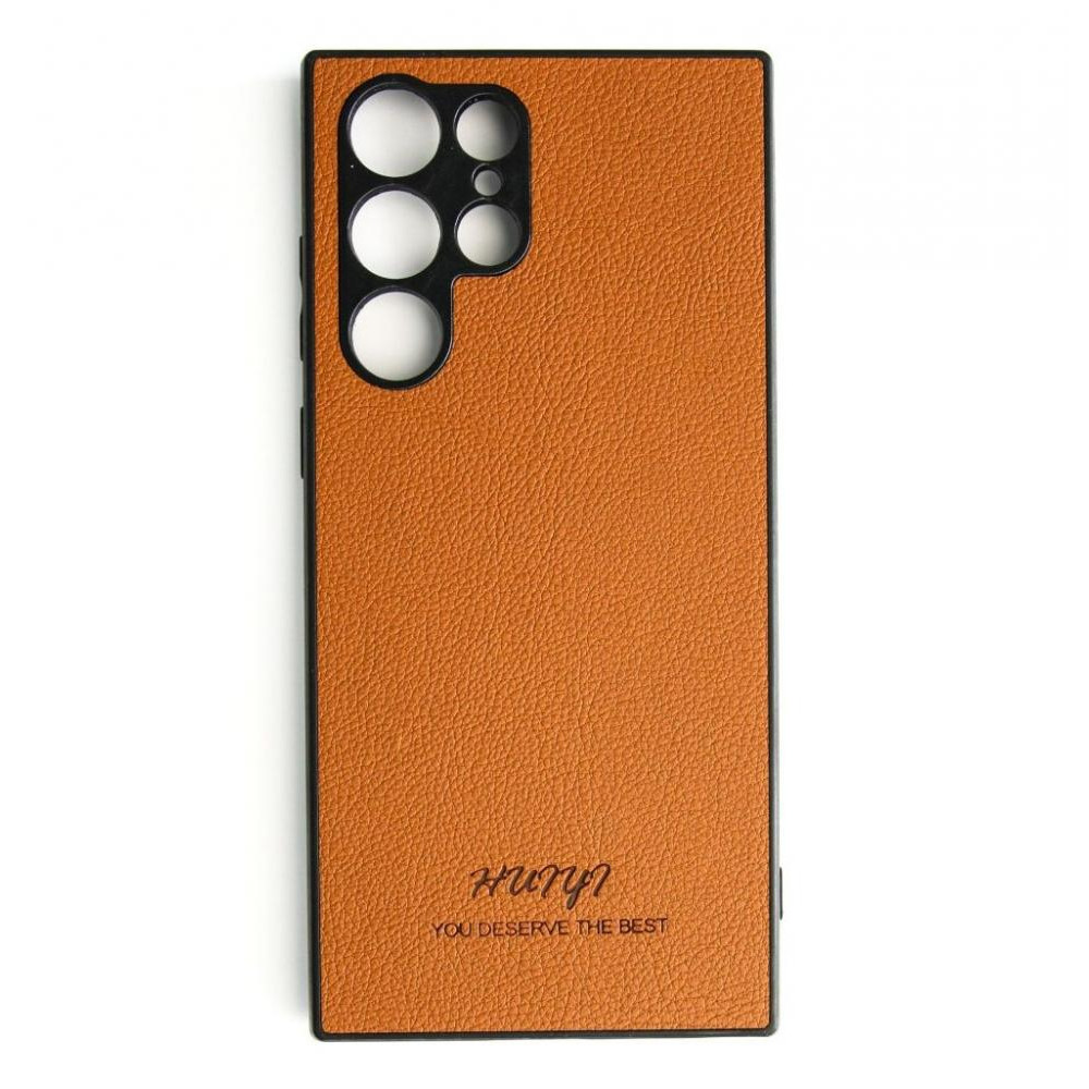 Huryl Leather Case Samsung Galaxy S22 Ultra Brown - зображення 1