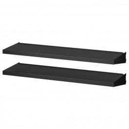 IKEA BROR Полиця для настінних рейок, чорна, 85х25 см (005.704.15)