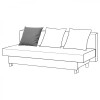 IKEA ASARUM Подушка спинки 3-х розкладного дивана сіра/запчастина (104.981.03) - зображення 1