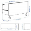 IKEA BILLY Ящик, білий/з колесами, 80x28x43 см (205.216.93) - зображення 2