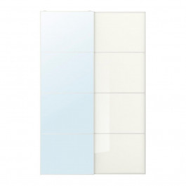 IKEA AULI/FARVIK Двері-купе, дзеркало/біле скло, 150х236 см (295.602.89)