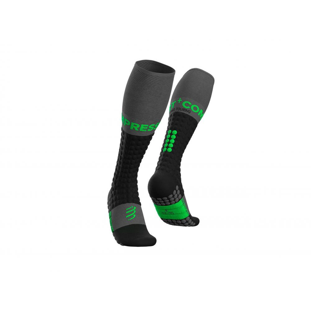 Compressport Компресійні гольфи  Ski Touring Full Socks, Black / Green, T4 (SU00014B 909 0T4) - зображення 1