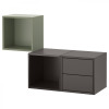IKEA EKET Комбінація підвісних шаф, темно-сірий/сіро-зелений, 105x35x70 см (795.216.86) - зображення 1