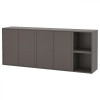 IKEA EKET Комбінація навісних шаф, темно-сіра, 175х35х70 см (194.942.66) - зображення 1