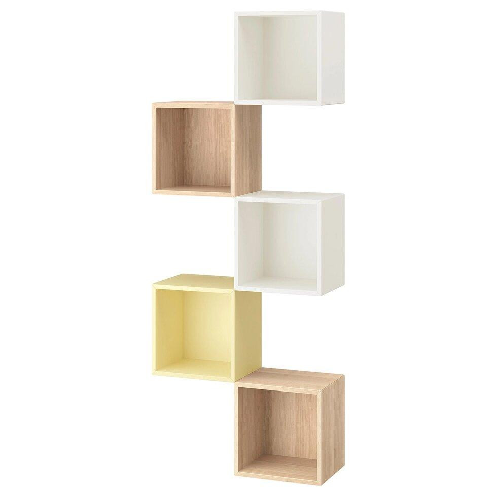 IKEA EKET Комбінація настінної шафи різнокольоровий/блідо-жовтий (595.216.73) - зображення 1