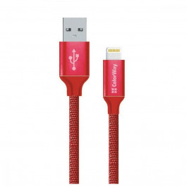 ColorWay USB2.0 AM/Apple Lightning Red 1m (CW-CBUL004-RD)