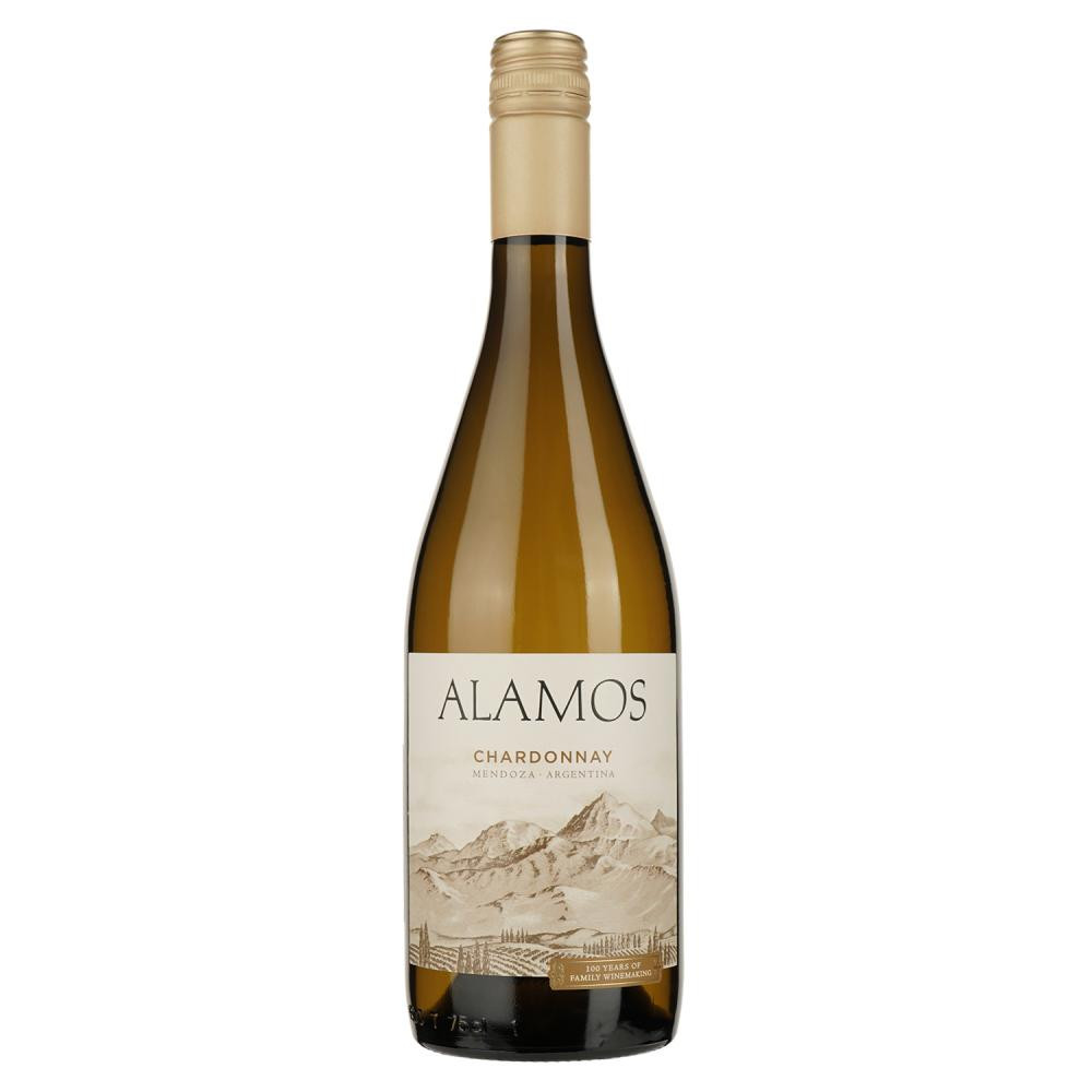 Alamos Вино  Chardonnay белое сухое 0,75л 13,5% (7794450008077) - зображення 1