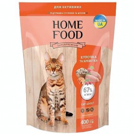 Home Food Корм для взрослых котов Курочка-креветка 0,4 кг (4820235020057)