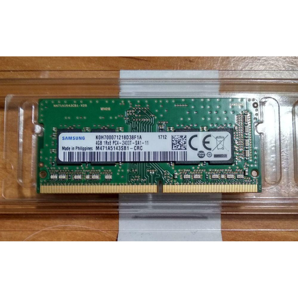 Samsung 4 GB SO-DIMM DDR4 2400 MHz (M471A5143SB1-CRC) - зображення 1