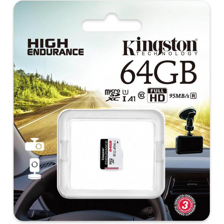 Kingston 64 GB microSDXC Class 10 UHS-I A1 Endurance SDCE/64GB - зображення 1