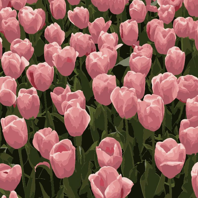 STRATEG Рожеві тюльпані розміром 20х20 см HH5113 - зображення 1