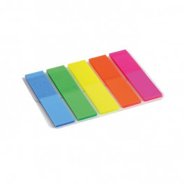   Axent Стікер-закладка  Plastic bookmarks 5х12х50mm, 125шт, rectangles, neon colors (2440-01-А)