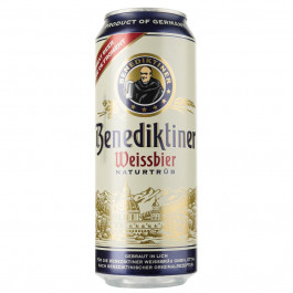 Benediktiner Пиво "" Weissbier, in can, 0.5 л (4052197001281)
