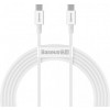 Baseus Superior Series Fast Charging Data Cable Type-C to Type-C 100W 2m White (CATYS-C02) - зображення 1