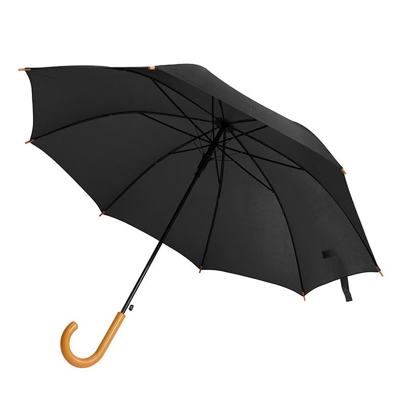 Bergamo Зонт-трость  Promo 45100-3 полуавтомат Черный (3609374904999) - зображення 1