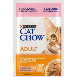 Cat Chow Adult с лососем и зеленой фасолью 85 г (7613036595063)