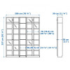 IKEA BILLY/OXBERG витрина 200x30h237 bialy (490.178.34) - зображення 3