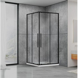   Dusel DSL194B Black Matt 90x90x190