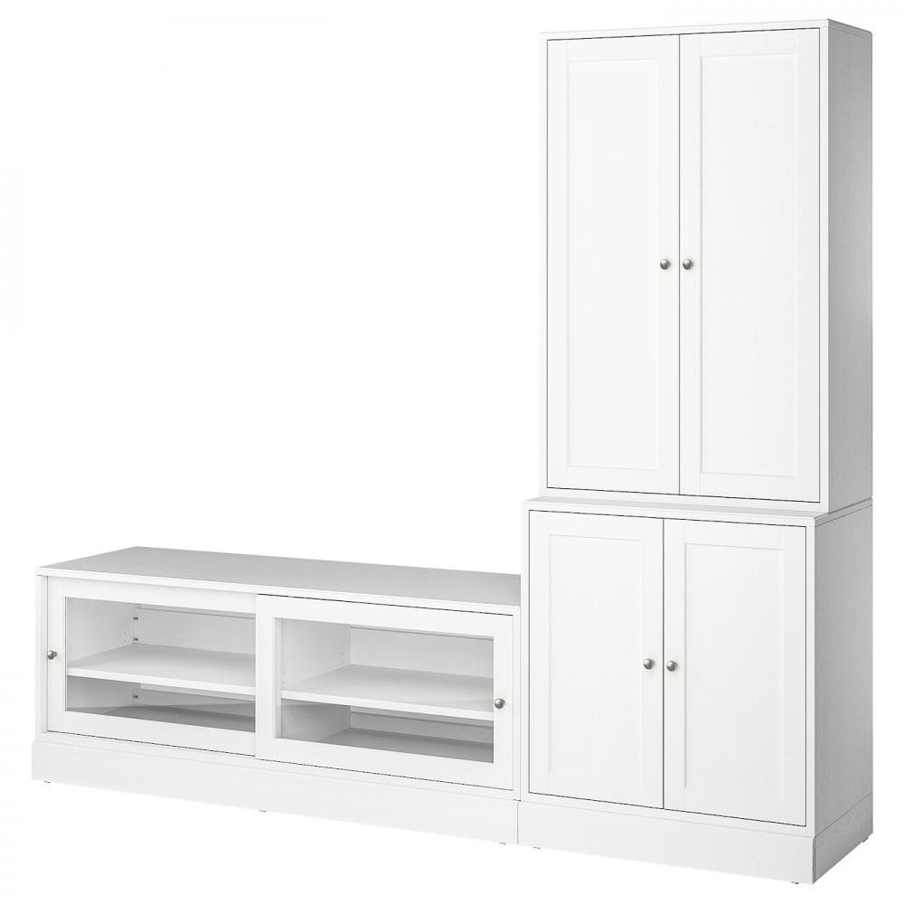 IKEA HAVSTA Тумба під телевізор, біла, 241x47x212 см (795.347.83) - зображення 1