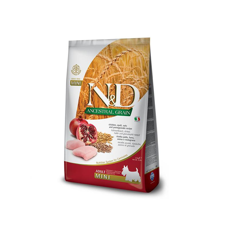 Farmina N&D Ancestral Grain Adult Mini Chicken and Pomegranate 2,5 кг 156380 - зображення 1