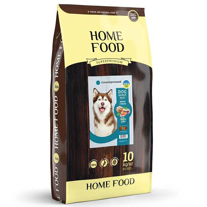 Home Food Корм гипоаллергенный для собак крупных пород Форель с рисом и овощами 10 кг (4828331691000) - зображення 1