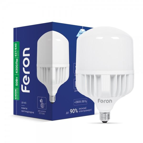 FERON LED LB-65 50W E27-E40 6400K высокомощная (01517) - зображення 1