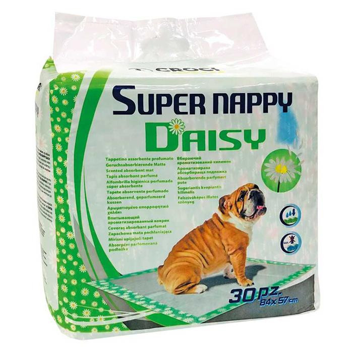 Croci Super Nappy Daisy - пеленки Кроки с ароматом ромашки для щенков и собак 30 шт 84х57 см (C6028313) - зображення 1