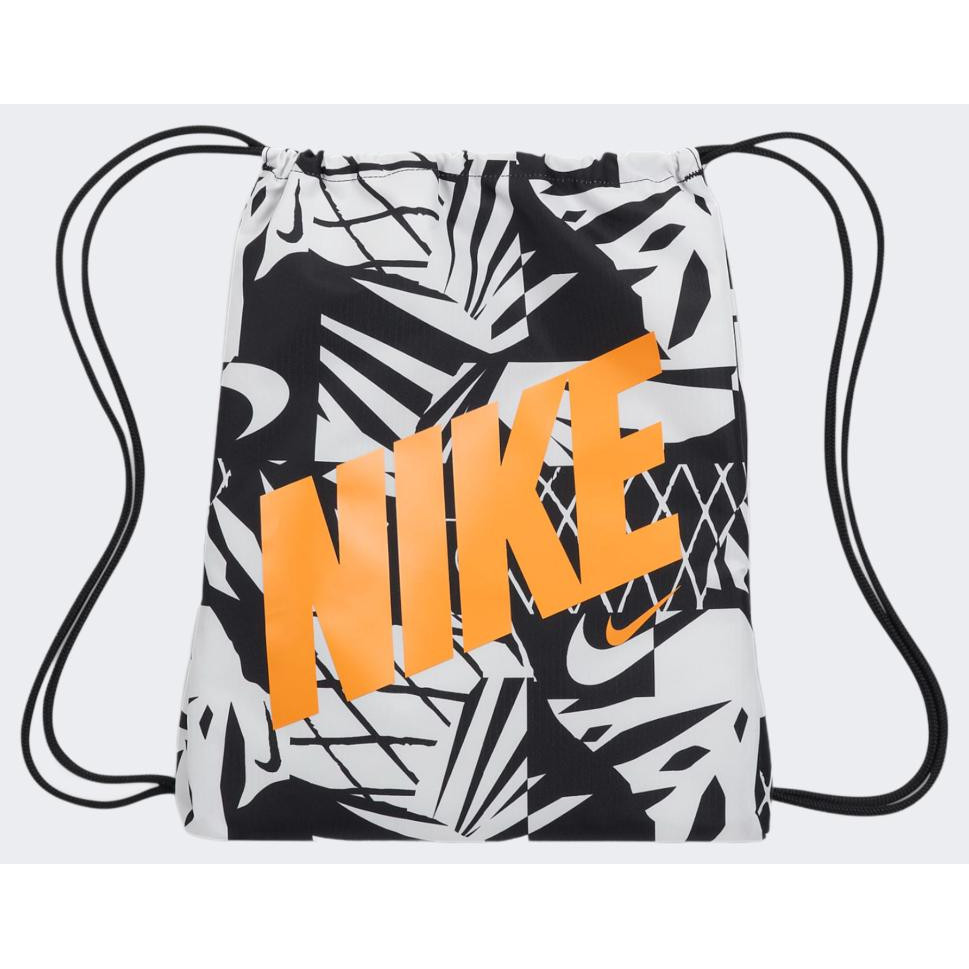 Nike Сумка  Y Nk Drawstring-Cat Aop 1 DV6144-010 Чорний/Білий/Помаранчевий (196604975056) - зображення 1