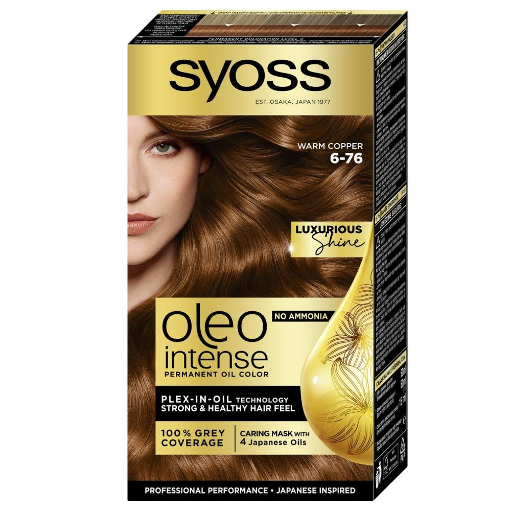 Syoss Oleo Intense 115 ml Краска для волос без аммиака 6-76 Мерцающий медный (4015000999090) - зображення 1