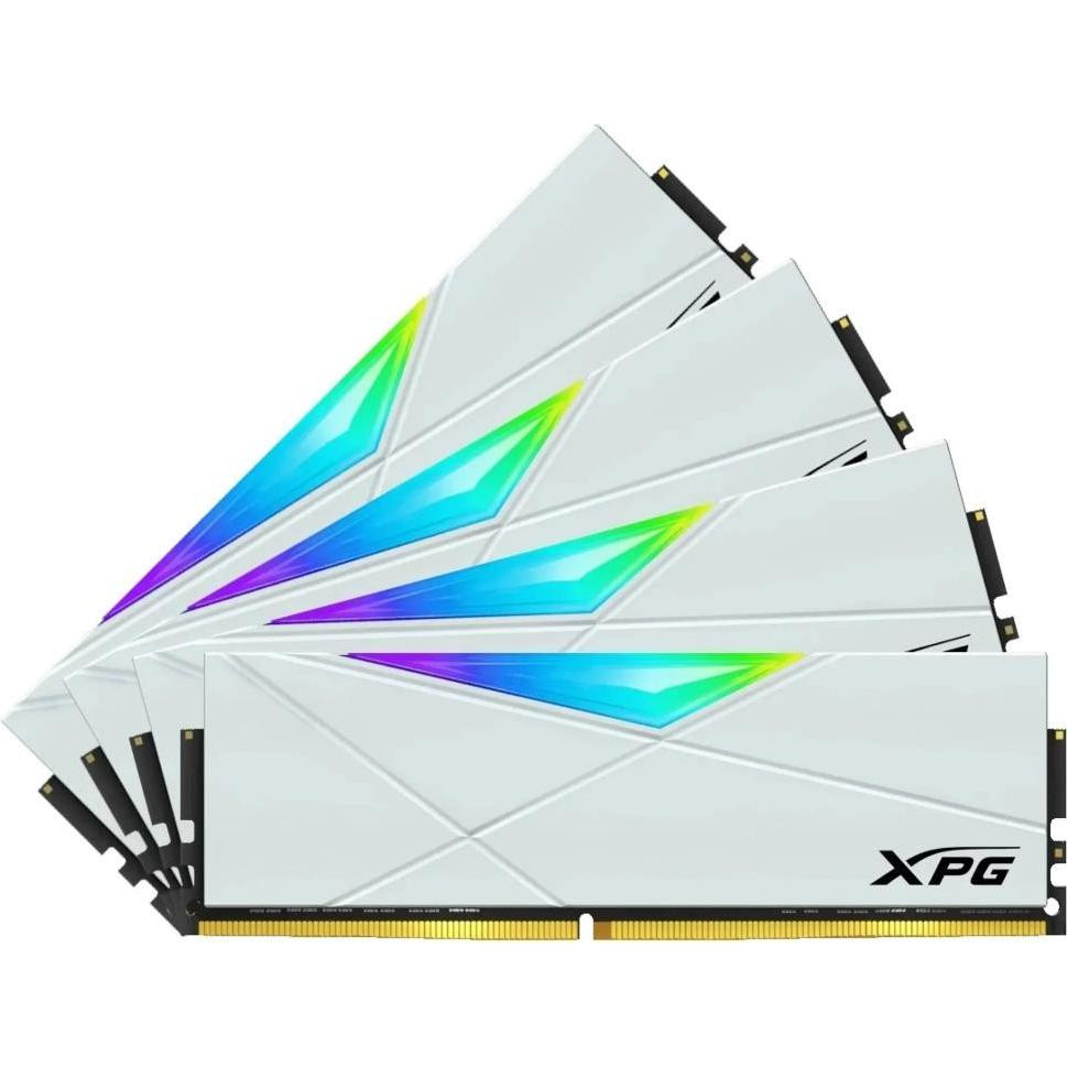 ADATA 64 GB (4x16GB) DDR4 3600 MHz XPG Spectrix D50 RGB White (AX4U360016G18I-QCWH50) - зображення 1