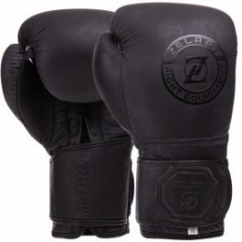 Zelart Перчатки боксерские кожаные VL-3074, размер 14oz, черный