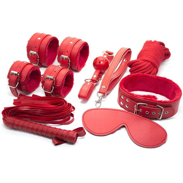 GYQ Бондажний набір Bondage Sex Toy Kit, червоний (716770085498) - зображення 1