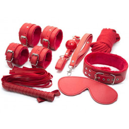   GYQ Бондажний набір Bondage Sex Toy Kit, червоний (716770085498)