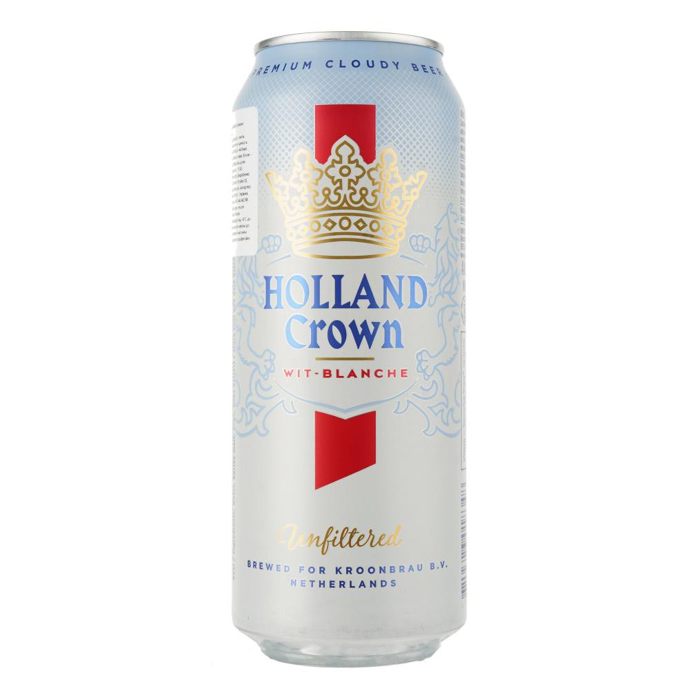 Holland Crown Пиво  Wit Blanche Unfiltered светлое нефильтрованное 5% 0.5 л (8719326018348) - зображення 1
