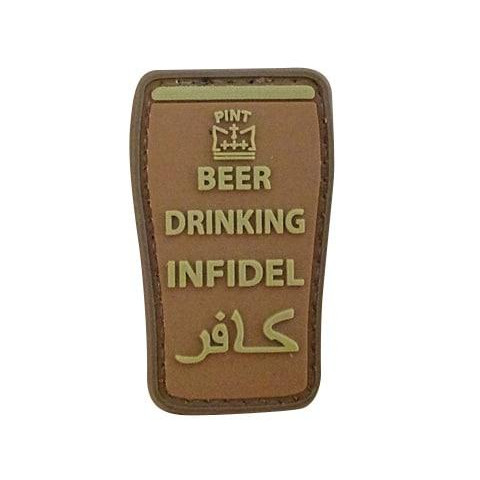 GFC Tactical Нашивка 3D Beer drinking infidel - Coyote (1152201128(GFT-30-004702)) - зображення 1