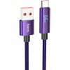 Hoco U125 Benefit USB to Type-C 66W 5A 1.2м Purple - зображення 1
