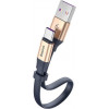 Baseus Simple HW Quick Charge Charge Cable USB to Type-C 40W 0.23m Gold Blue (CATMBJ-BV3) - зображення 1