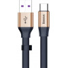 Baseus Simple HW Quick Charge Charge Cable USB to Type-C 40W 0.23m Gold Blue (CATMBJ-BV3) - зображення 2