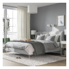 IKEA TUFJORD Каркас ліжка з оббивкою, Tallmyra білий/чорний, 140x200 см (205.732.48) - зображення 4