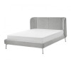 IKEA TUFJORD Каркас ліжка з оббивкою, Tallmyra білий/чорний/Leirsund, 140x200 см (495.553.62) - зображення 1