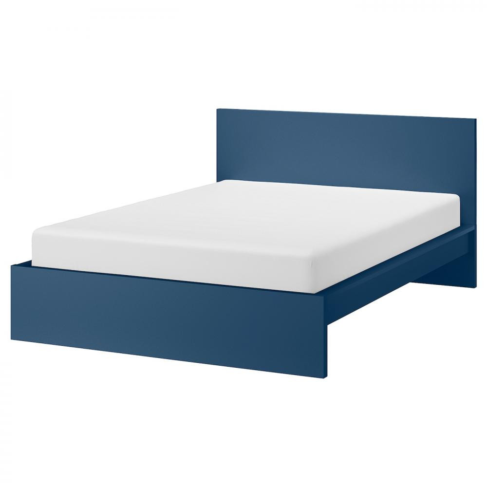 IKEA MALM Каркас ліжка, високий, синій/LindbAden, 160x200 см (795.599.38) - зображення 1